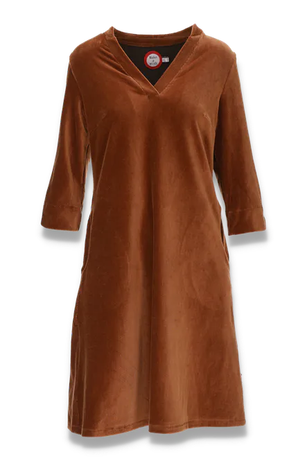 Hovedbilde Saga nugat  velurkjole med ...