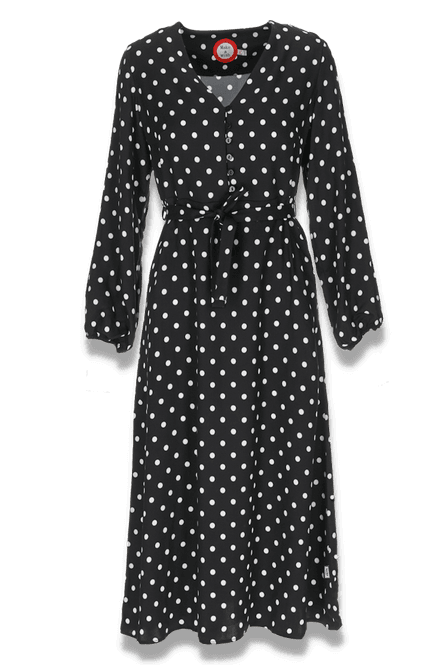 Hovedbilde Mette sort polkadot kjole