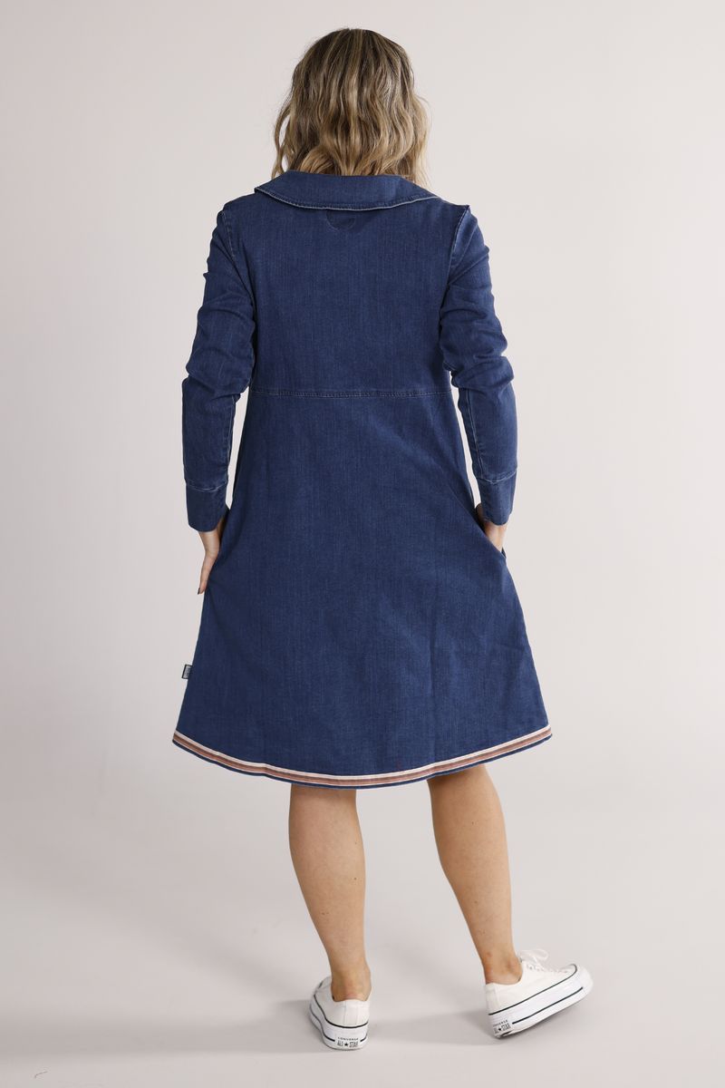 Dorthy blå denim kjole