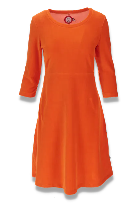 Hovedbilde Elli kjole babycord oransje