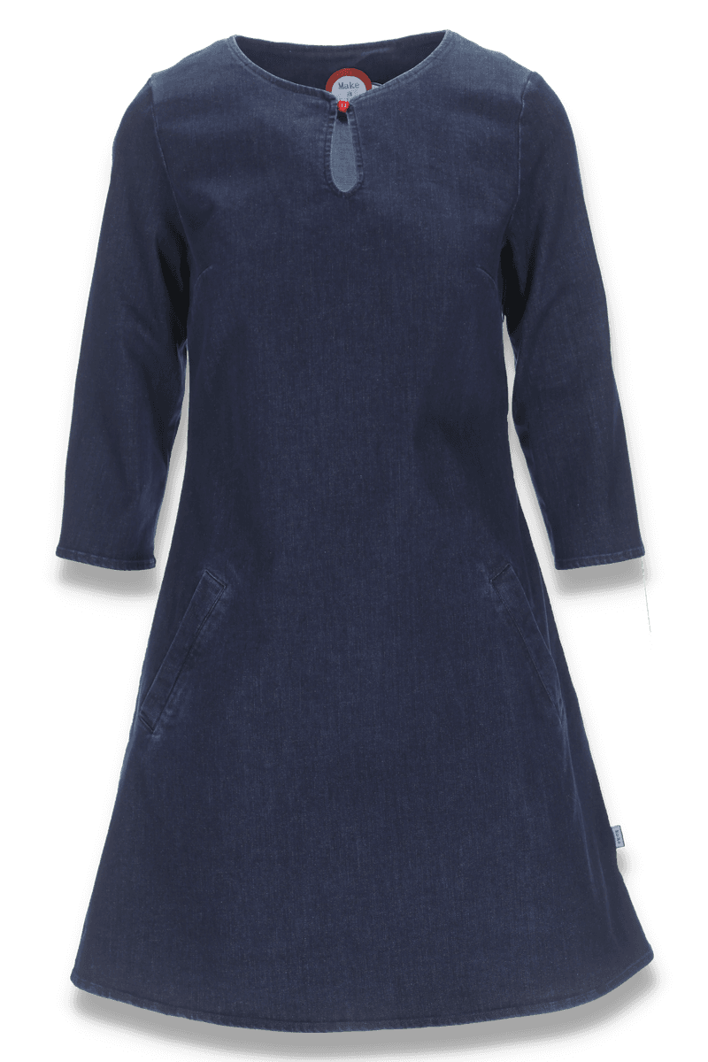 Gloria mørk blå denimkjole